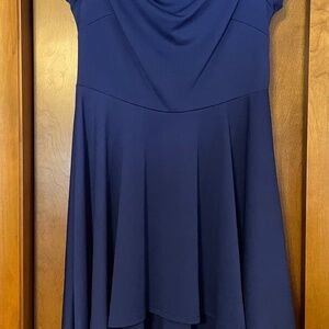 Blue high/low dress